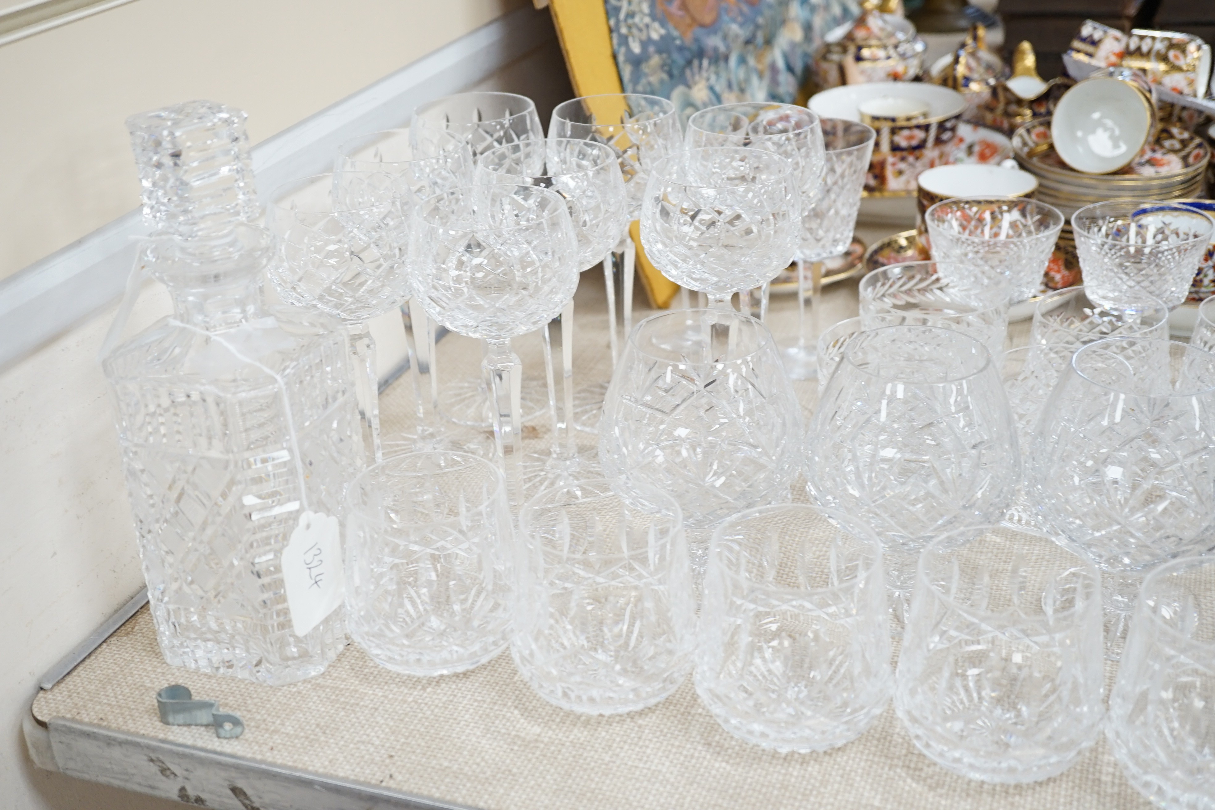 A part suite of Waterford drinking glassware in Alana pattern and others